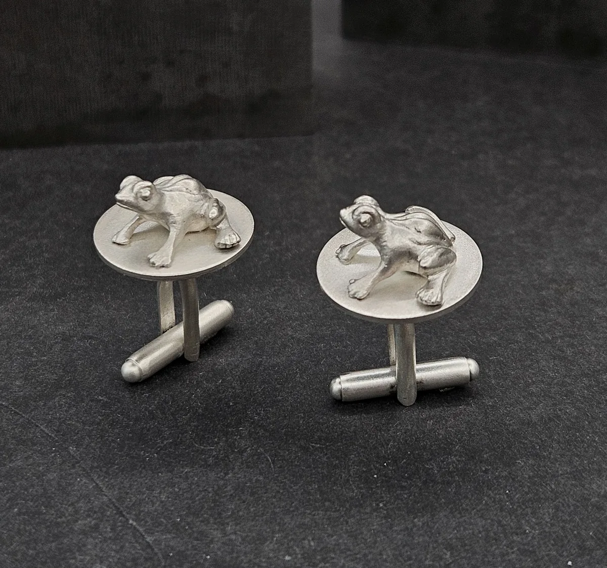 Frog Cufflinks Silver