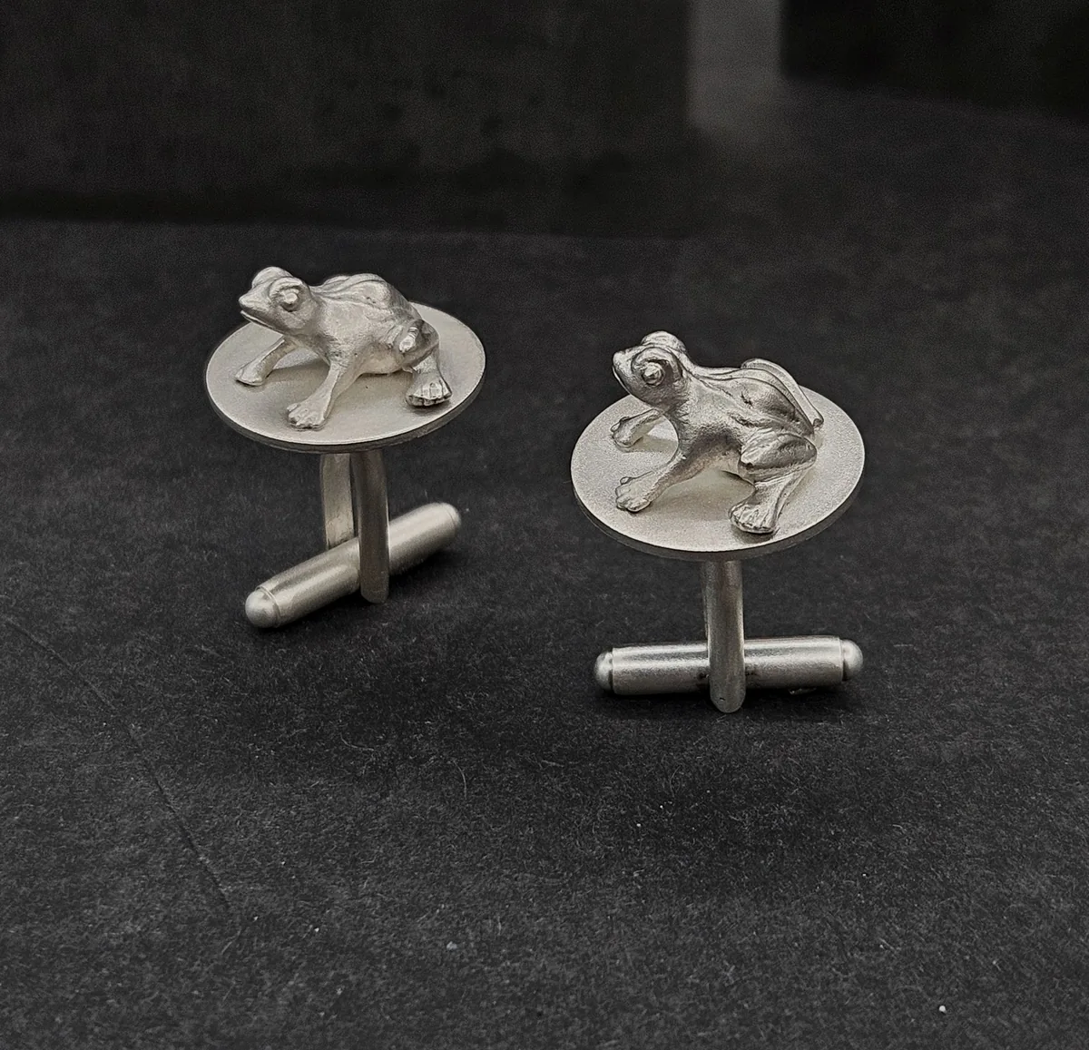 Frog Cufflinks Silver