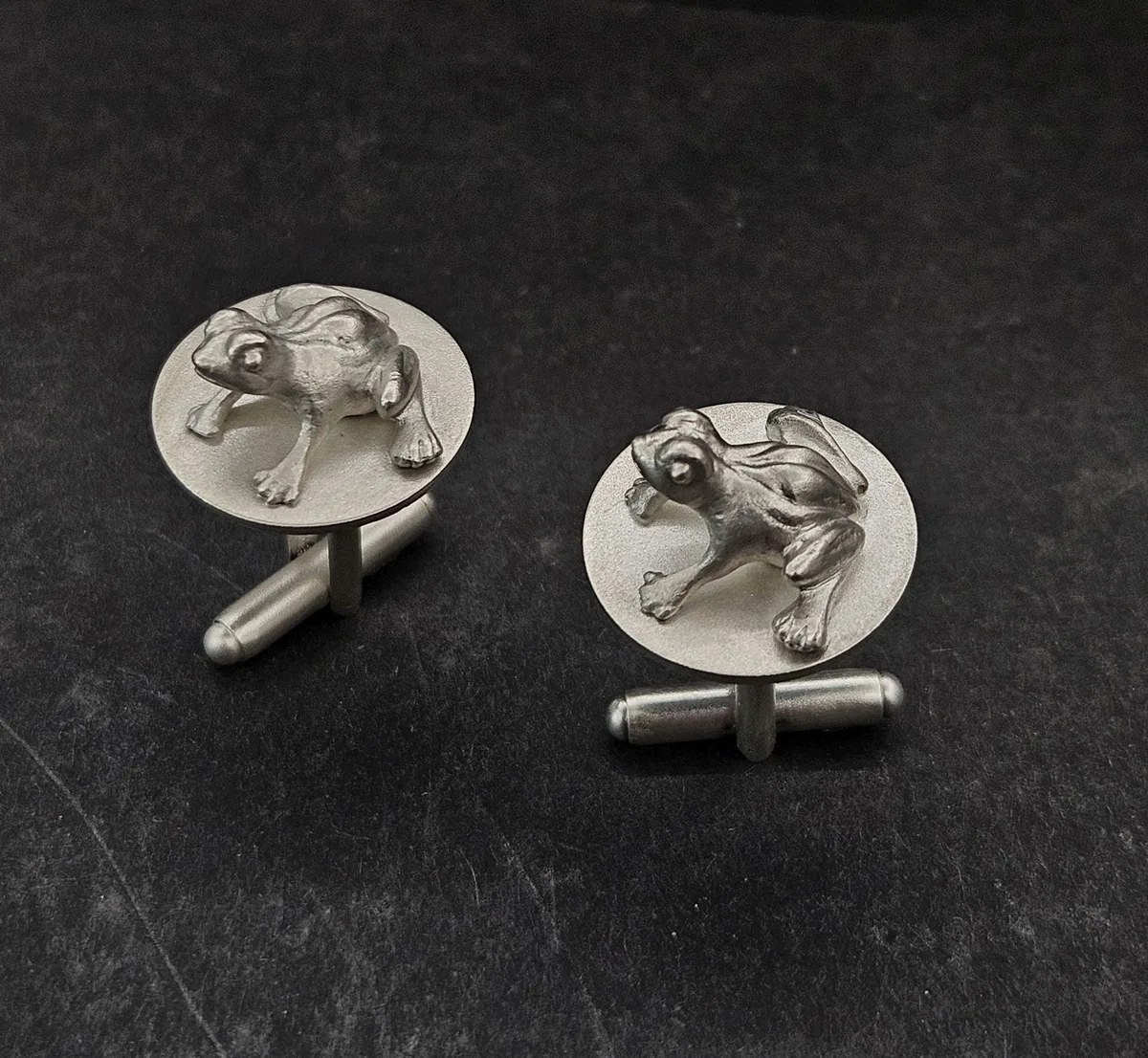 Frog Cufflinks Silver