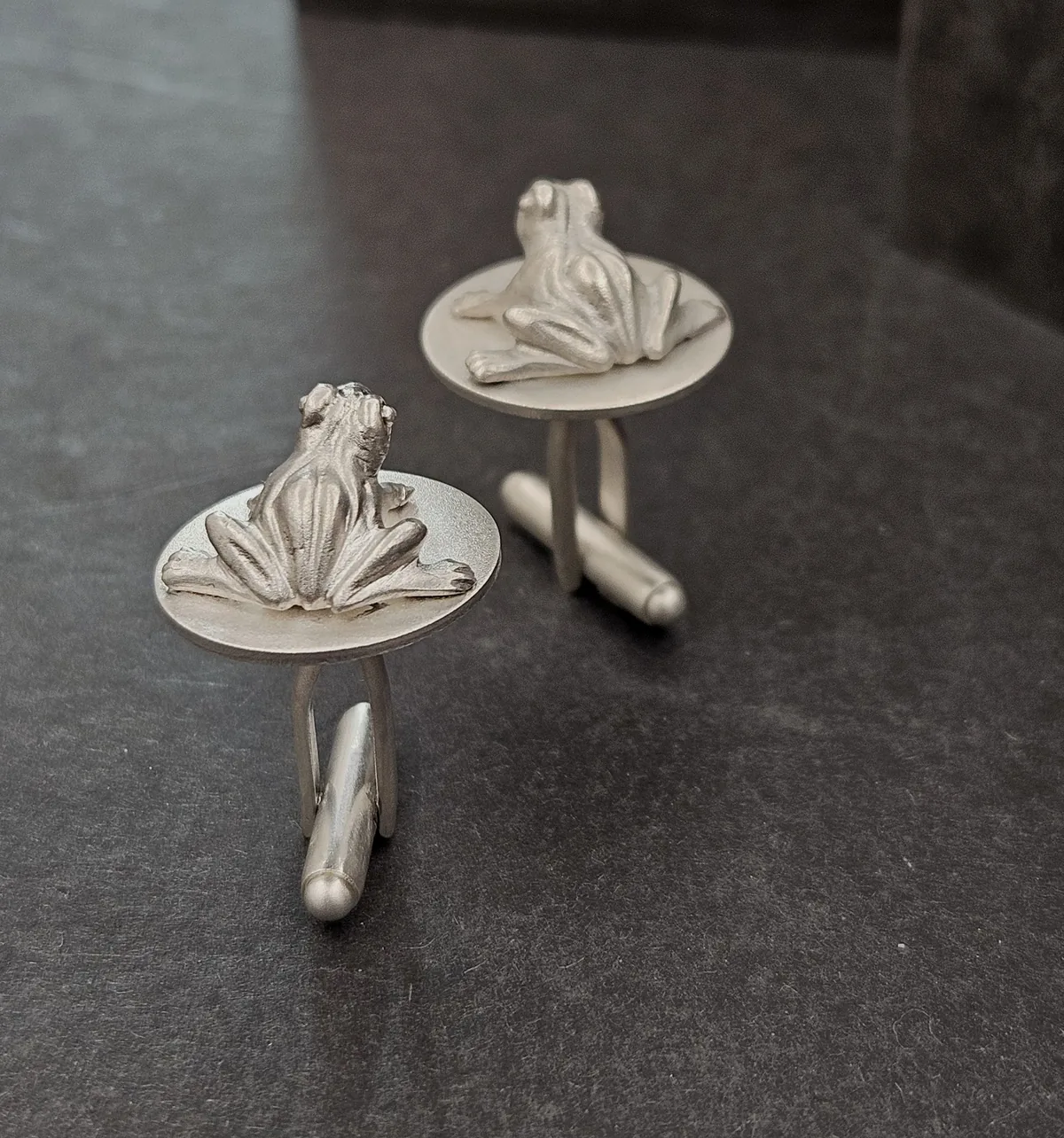 Frog Cufflinks Silver