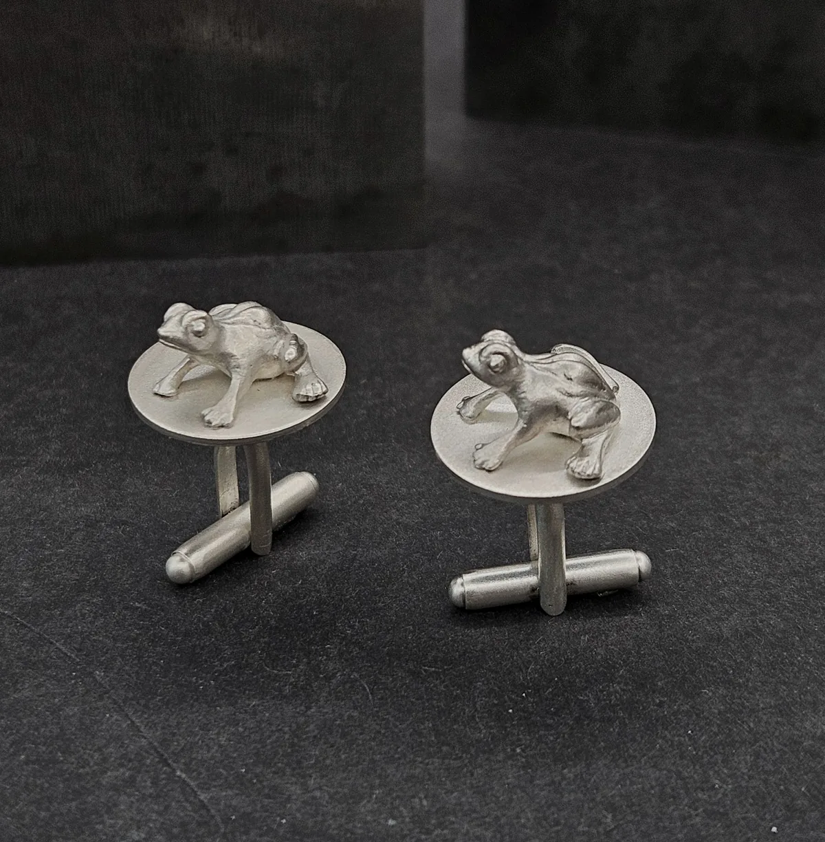 Frog Cufflinks Silver