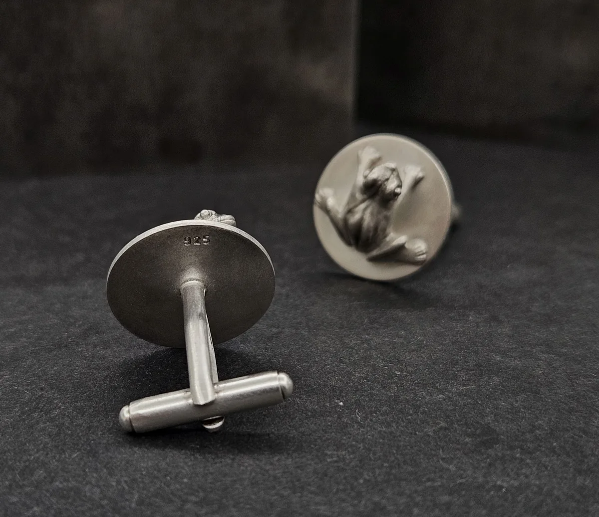 Frog Cufflinks Silver
